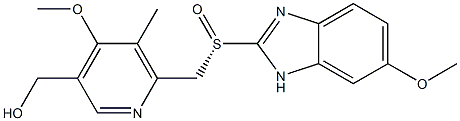 (S)-(4-methoxy-6-(((6-methoxy-1H-benzo[d]imidazol-2-yl)sulfinyl)methyl)-5-methylpyridin-3-yl)methanol 구조식 이미지