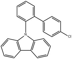 9-(4'-chloro-[1,1'-biphenyl]-2-yl)-9H-carbazole 구조식 이미지