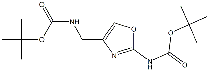 2-(Boc-amino)-4-[(Boc-amino)methyl]oxazole 구조식 이미지