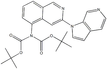 N,N-Di-Boc-3-(1H-pyrrolo[2,3-c]pyridin-1-yl)isoquinolin-5-amine 구조식 이미지