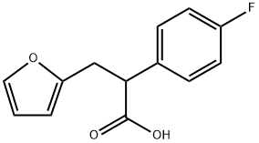 2-(4-fluorophenyl)-3-(furan-2-yl)propanoic acid 구조식 이미지