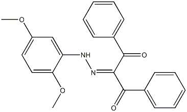 2-[(2,5-dimethoxyphenyl)hydrazono]-1,3-diphenyl-1,3-propanedione 구조식 이미지