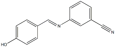 3-[(4-hydroxybenzylidene)amino]benzonitrile 구조식 이미지