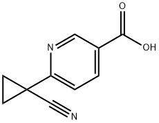 6-(1-CYANOCYCLOPROPYL)NICOTINIC ACID Structure