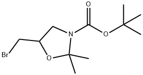 TERT-BUTYL 5-(BROMOMETHYL)-2,2-DIMETHYLOXAZOLIDINE-3-CARBOXYLATE 구조식 이미지