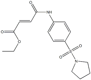 ethyl 4-oxo-4-{[4-(1-pyrrolidinylsulfonyl)phenyl]amino}-2-butenoate 구조식 이미지