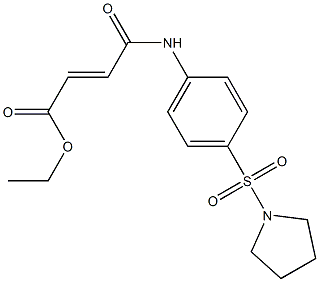 ethyl 4-oxo-4-{[4-(1-pyrrolidinylsulfonyl)phenyl]amino}-2-butenoate Structure