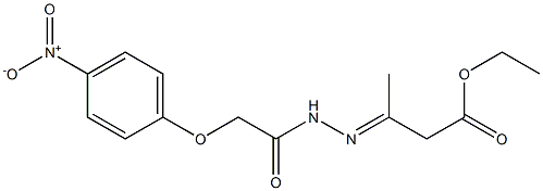 ethyl 3-{[(4-nitrophenoxy)acetyl]hydrazono}butanoate Structure