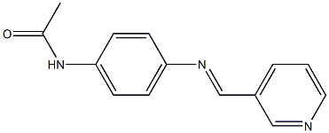 N-{4-[(3-pyridinylmethylene)amino]phenyl}acetamide 구조식 이미지