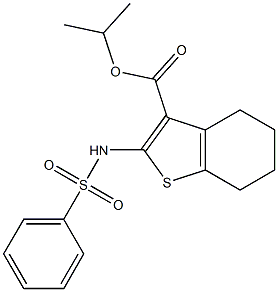 isopropyl 2-(phenylsulfonamido)-4,5,6,7-tetrahydrobenzo[b]thiophene-3-carboxylate 구조식 이미지