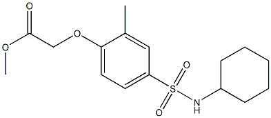 methyl 2-(4-(N-cyclohexylsulfamoyl)-2-methylphenoxy)acetate 구조식 이미지