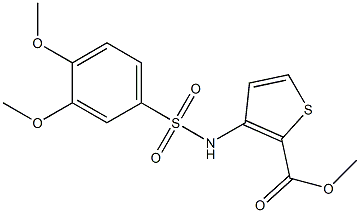 methyl 3-(3,4-dimethoxyphenylsulfonamido)thiophene-2-carboxylate Structure