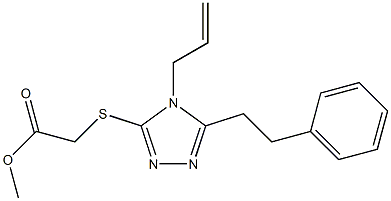 methyl 2-((4-allyl-5-phenethyl-4H-1,2,4-triazol-3-yl)thio)acetate 구조식 이미지