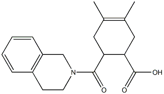 3,4-dimethyl-6-(1,2,3,4-tetrahydroisoquinoline-2-carbonyl)cyclohex-3-enecarboxylic acid Structure