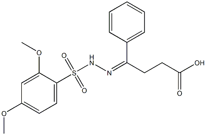 (Z)-4-(2-((2,4-dimethoxyphenyl)sulfonyl)hydrazono)-4-phenylbutanoic acid 구조식 이미지