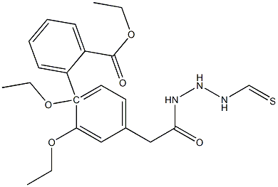 ethyl 4-(2-(2-(3,4-diethoxyphenyl)acetyl)hydrazinecarbothioamido)benzoate Structure