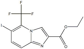 6-Iodo-5-trifluoromethyl-imidazo[1,2-a]pyridine-2-carboxylic acid ethyl ester 구조식 이미지