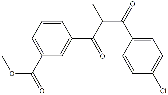 methyl 3-(3-(4-chlorophenyl)-2-methyl-3-oxopropanoyl)benzoate Structure