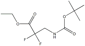 ethyl 3-((tert-butoxycarbonyl)amino)-2,2-difluoropropanoate Structure