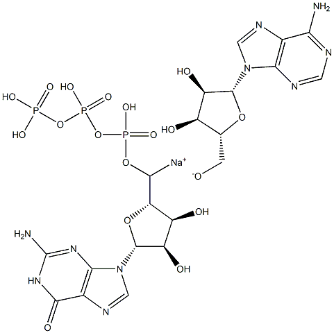 Guanosine-5'-Triphosphate-5'-Adenosine, sodium salt Structure