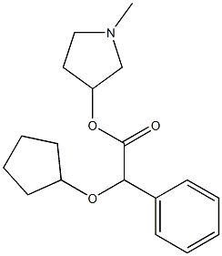 1-methylpyrrolidin-3-yl 2-(cyclopentyloxy)-2-phenylacetate 구조식 이미지