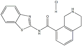 N-(benzo[d]thiazol-2-yl)-1,2,3,4-tetrahydroisoquinoline-8-carboxamide hydrochloride Structure