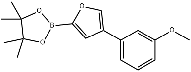 4-(3-Methoxyphenyl)furan-2-boronic acid pinacol ester 구조식 이미지