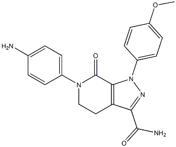 6-(4-aminophenyl)-1-(4-methoxyphenyl)-7-oxo-4,5,6,7-tetrahydro-1H-pyrazolo[3,4-c]pyridine-3-carboxamide 구조식 이미지