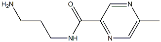 N-(3-aminopropyl)-5-methylpyrazine-2-carboxamide 구조식 이미지