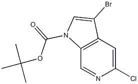 3-Bromo-5-chloro-pyrrolo[2,3-c]pyridine-1-carboxylic acid tert-butyl ester 구조식 이미지