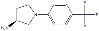 (S)-1-(4-(trifluoromethyl)phenyl)pyrrolidin-3-amine 구조식 이미지