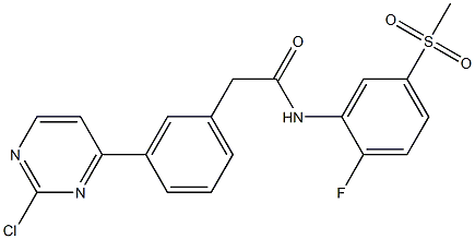 2-(3-(2-chloropyrimidin-4-yl)phenyl)-N-(2-fluoro-5-(methylsulfonyl)phenyl)acetamide 구조식 이미지