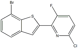 2-(7-bromobenzo[b]thiophen-2-yl)-6-chloro-3-fluoropyridine 구조식 이미지