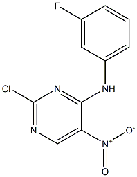 2-chloro-N-(3-fluorophenyl)-5-nitropyrimidin-4-amine 구조식 이미지