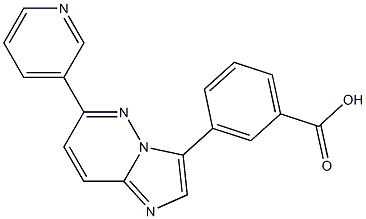 3-(6-(pyridin-3-yl)imidazo[1,2-b]pyridazin-3-yl)benzoic acid 구조식 이미지