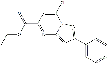 ethyl 7-chloro-2-phenylpyrazolo[1,5-a]pyrimidine-5-carboxylate 구조식 이미지