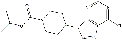 isopropyl 4-(6-chloro-9H-purin-9-yl)piperidine-1-carboxylate 구조식 이미지