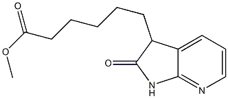 methyl 6-(2-oxo-2,3-dihydro-1H-pyrrolo[2,3-b]pyridin-3-yl)hexanoate 구조식 이미지
