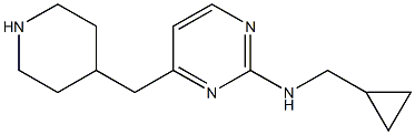 N-(cyclopropylmethyl)-4-(piperidin-4-ylmethyl)pyrimidin-2-amine Structure