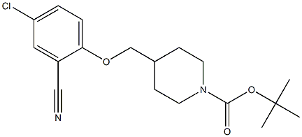 tert-butyl 4-((4-chloro-2-cyanophenoxy)methyl)piperidine-1-carboxylate Structure