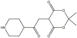 2,2-dimethyl-5-(2-oxo-2-(piperidin-4-yl)ethyl)-1,3-dioxane-4,6-dione Structure