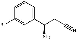 (R)-3-amino-3-(3-bromophenyl)propanenitrile 구조식 이미지