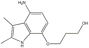 3-((4-amino-2,3-dimethyl-1H-indol-7-yl)oxy)propan-1-ol Structure