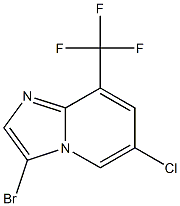 3-Bromo-6-chloro-8-trifluoromethyl-imidazo[1,2-a]pyridine 구조식 이미지