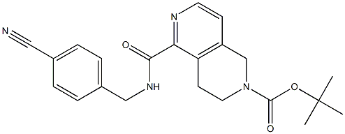 5-(4-Cyano-benzylcarbamoyl)-3,4-dihydro-1H-[2,6]naphthyridine-2-carboxylic acid tert-butyl ester 구조식 이미지