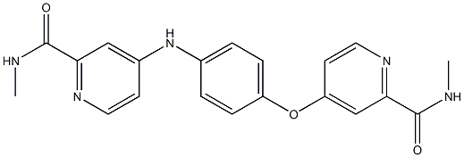 N-methyl-4-(4-((2-(methylcarbamoyl)pyridin-4-yl)amino)phenoxy)picolinamide 구조식 이미지