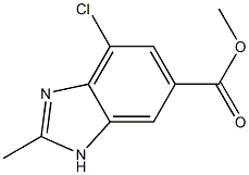 7-Chloro-2-methyl-3H-benzoimidazole-5-carboxylic acid methyl ester 구조식 이미지