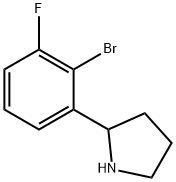 2-(2-BROMO-3-FLUOROPHENYL)PYRROLIDINE Structure