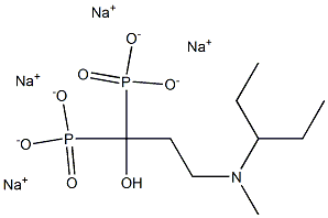 sodium hydrogen(1-hydroxy-3-(methyl(pentan-3-yl)amino)-1-phosphonopropyl)phosphonate Structure