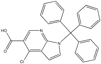 4-chloro-1-trityl-1H-pyrrolo[2,3-b]pyridine-5-carboxylic acid Structure